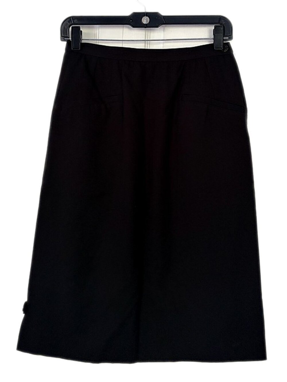 Valentino Garavani 100% Wool Pencil Classic Skirt Black Size 6
